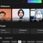 Tensor.Art website interface: Create AI images and videos, run and train models for free.
